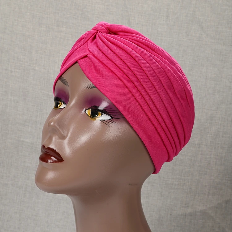Multicolor muslim stretch turban cap hijab turban cross muslim turban for women