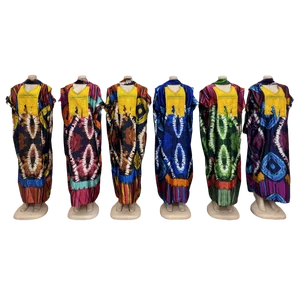 New Fashion Nightgown Printed Breathable Casual Plus Size Scarf African Muslim Women's Dress