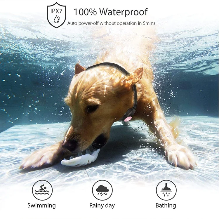 PATPET 2 in 1 Beep Vibration Shock Collar Waterproof 1000Ft Remote Range Dog Training Collar With Remote for 2 Dogs