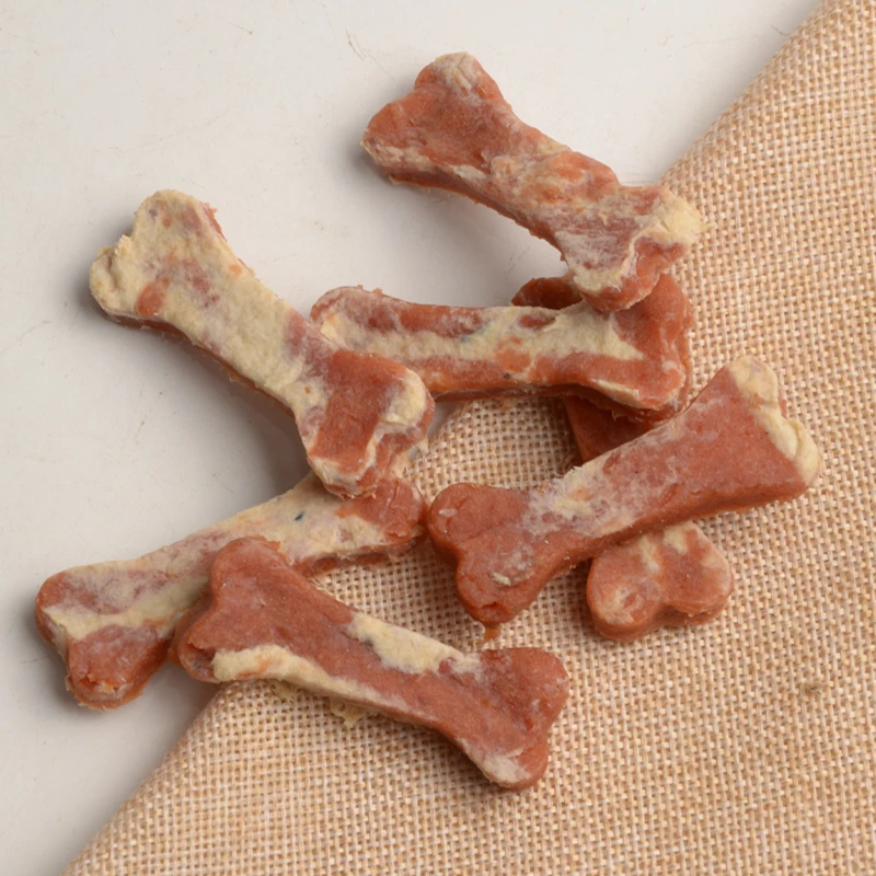 OEM Dog Snack Deep Sea Fish Series Salmon Cod Dog Treat Training Reward Salmon&Codfish Bone Chip