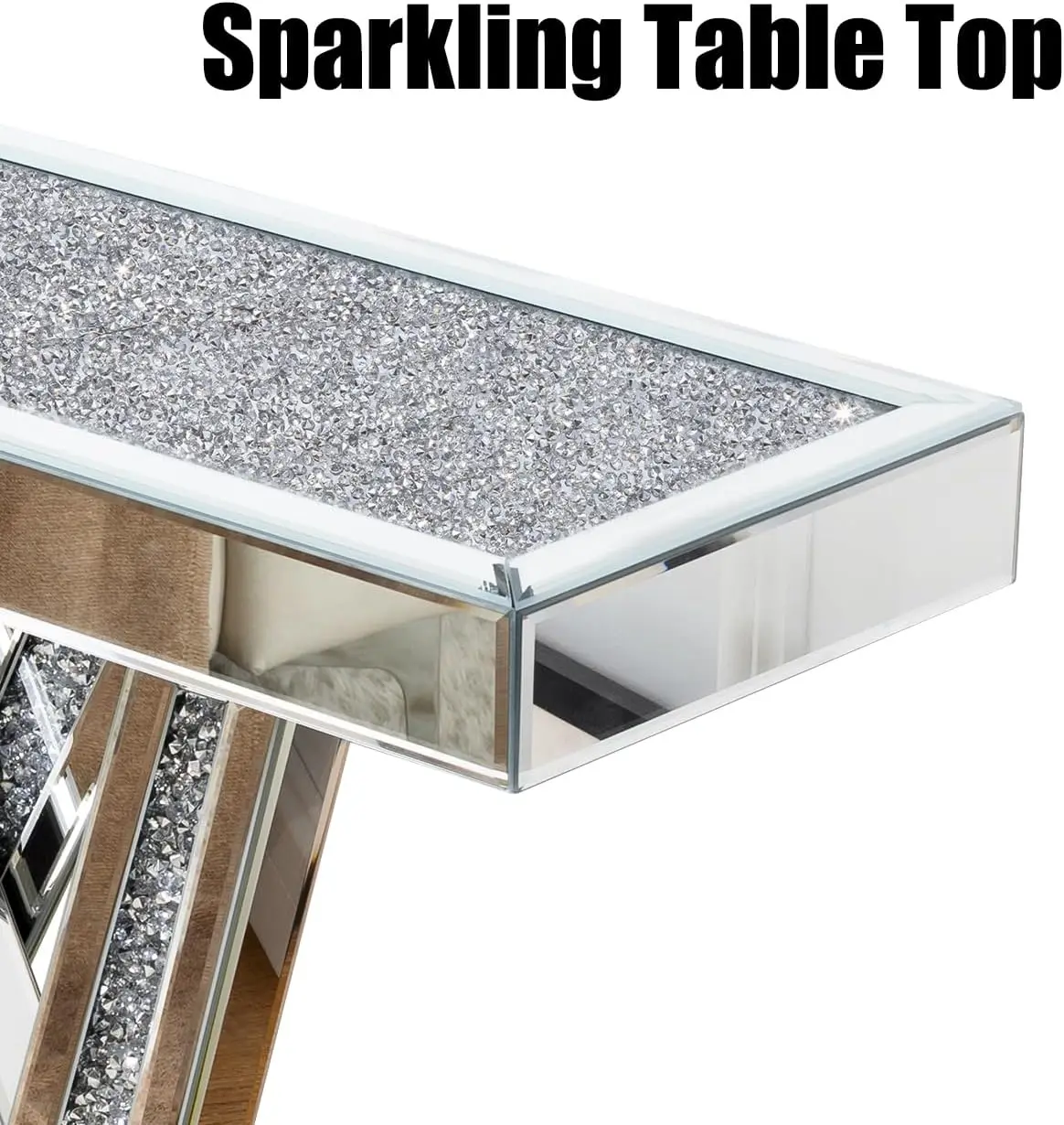 Elvarenae Vesper W-Base Mirrored Console Table — product detail