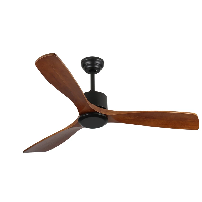 Malaking Sukat na Luxury Wood Ceiling Fan na walang Ilaw at Kontrol plywood Giant Home Outdoor Luxury Wooden Fan Reversible BLDC Motor