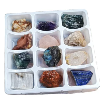 12個のプレミアムヒーリングクリスタルキット (ボックス7チャクラ