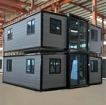 2 Floors Villa Prefabricated Mobile Tiny Home Ready to Ship 3 4 5 6 Bedroom Bathroom Kitchen Folding Expandable Container House