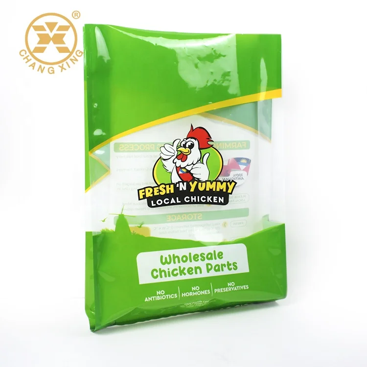 Eco Recyclable Food Packaging Custom Print Microwavable Plastic Roasted Chicken Bags Anti Fog Whole Hot Chicken Zip Lock Bags