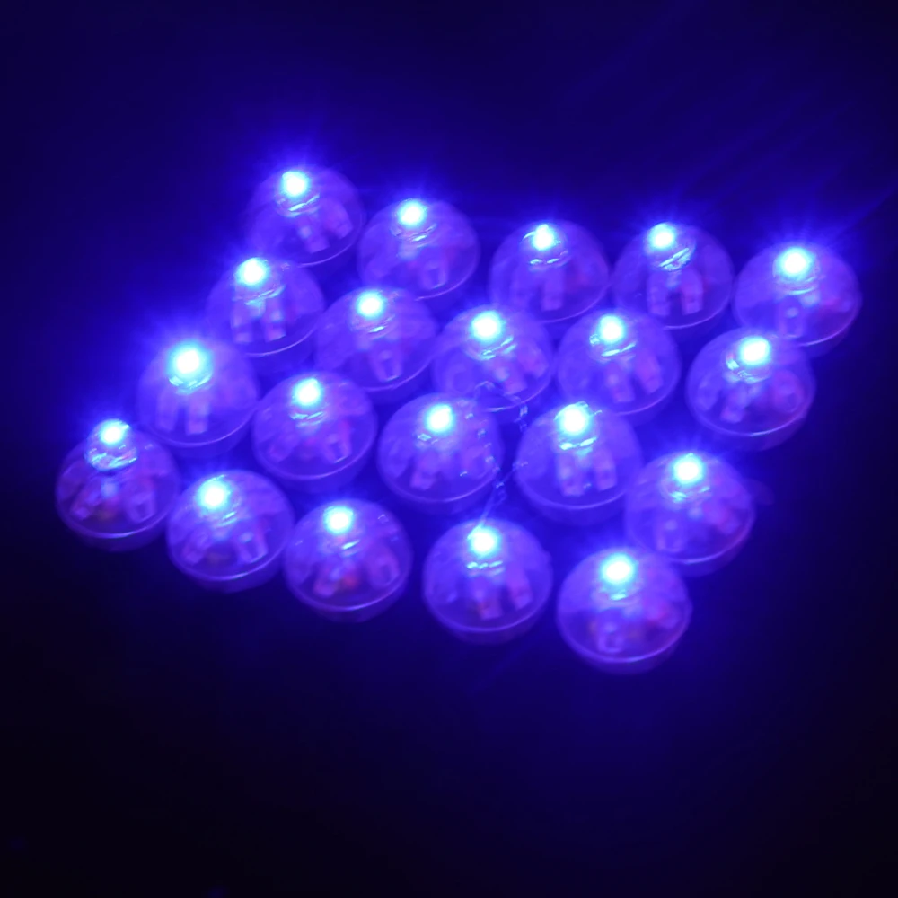 AUAUY 30PZ Mini LED a Palloncino Luci, Rotondo Lampada a Palloncino Lampeggianti, Mini Luci LED Impermeabili, per Matrimonio Compleanno Halloween Festa di Natale Capodanno Decorazione, (Bianco Caldo