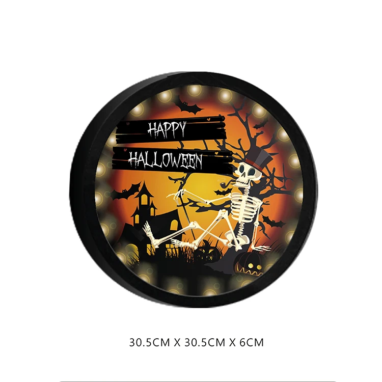 halloween festival round night light painting multi