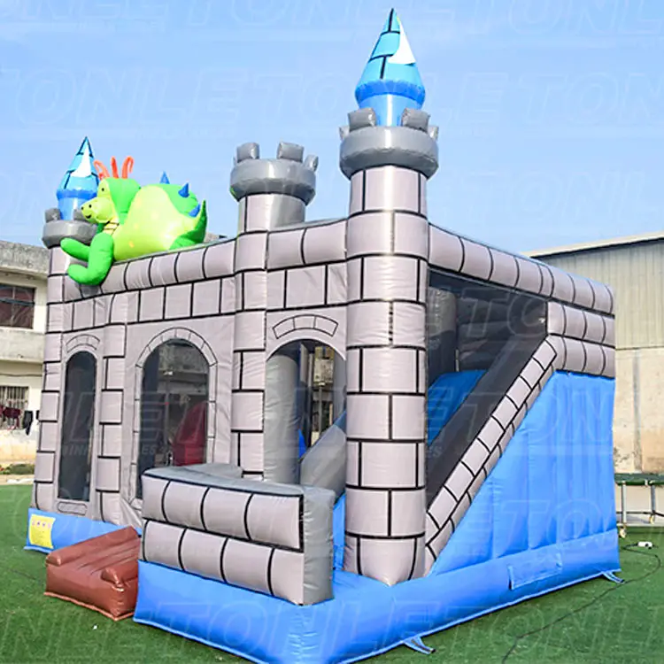 Hot Sale EN14960 Purple Dragon Castel Bounce House Dragon for Sale