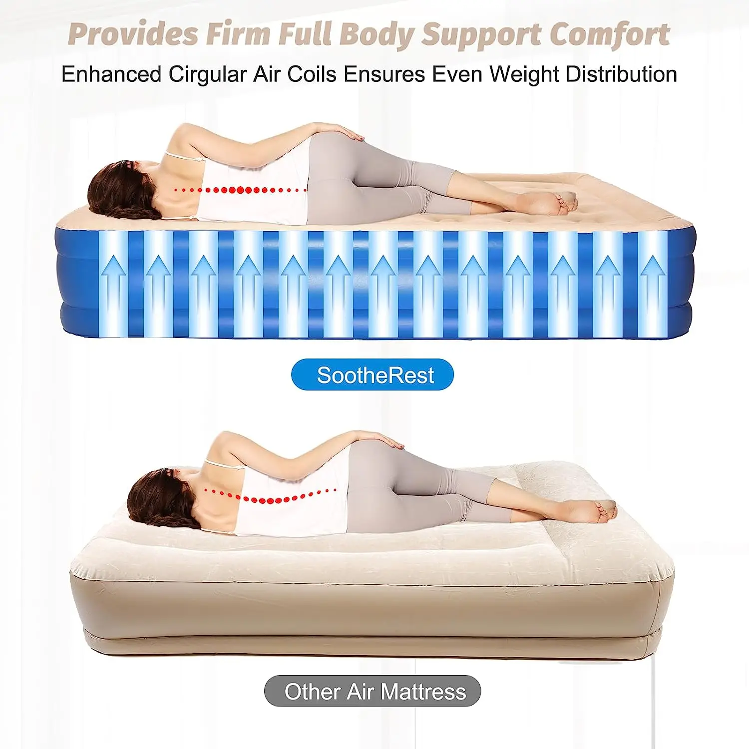 Builtin Pump Air Mattress Camping Mattress Custom Size Inflatable Folding Inflatable Bed Series