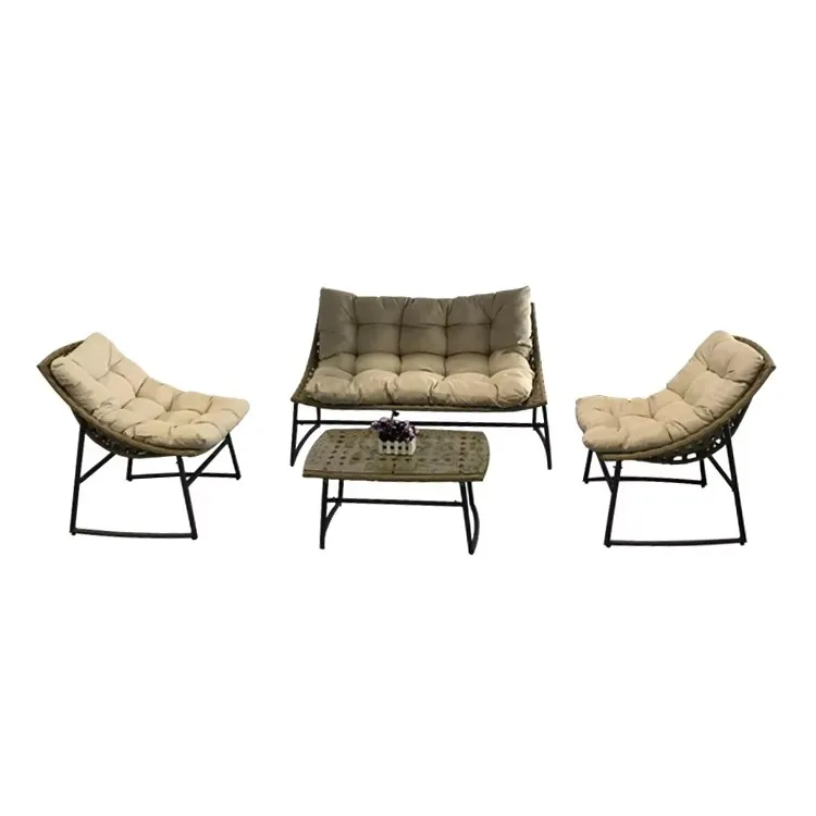 Resin Woven Rattan Garden Bistro Set Outdoor Coffee Furniture
