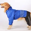 Impermeable para perros grandes azul