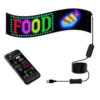 APP programmable screen displays curved led scrolling sign bluetooth advertising for car mall