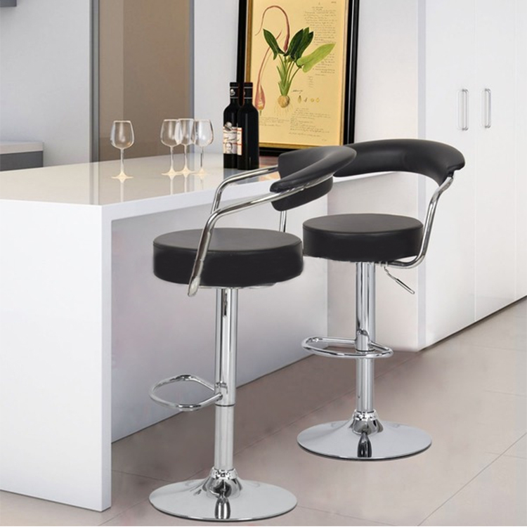 Лидер продаж Кухня барный стул для отдыха из искусственной кожи вращающийся бар с регулировкой по высоте подставка