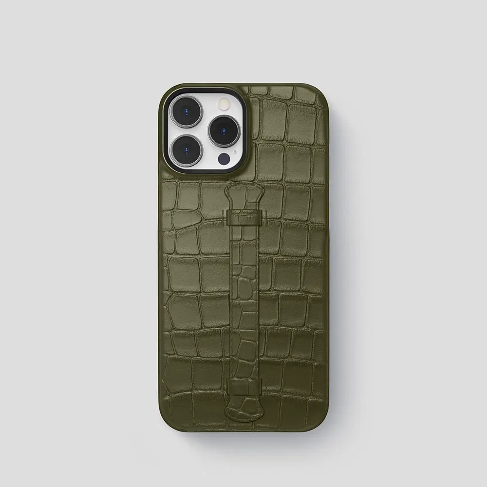 Alligator leather hans phone case for Iphone 16 15 14 13 Max Pro Max Retro case ALF-042 Laudtec