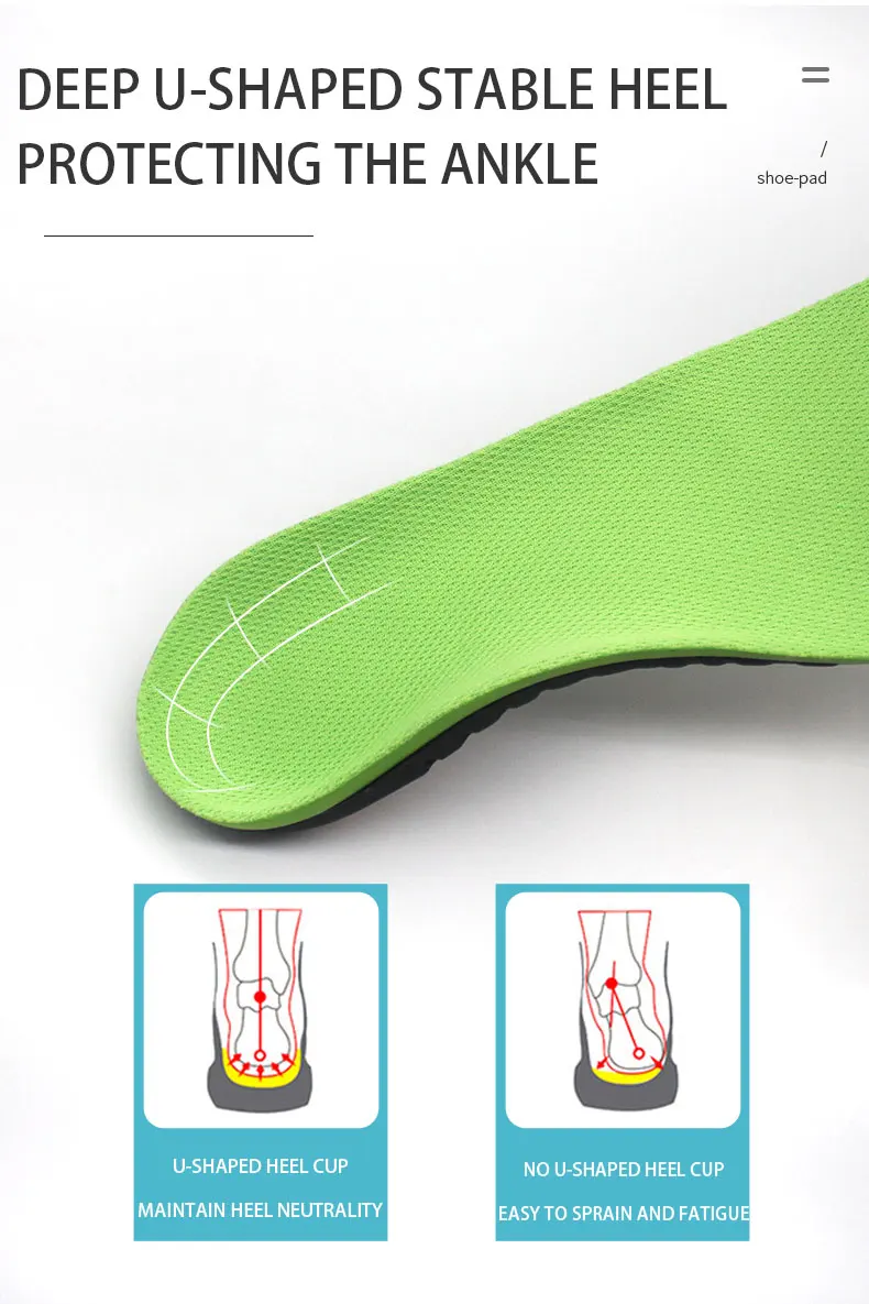 Rigid Orthopedic Insoles Flatfoot Orthotic Arch Support Shoe Inserts