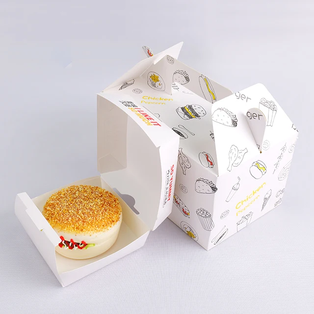 Wholesale Custom Printing Logo Food Grade Paper Fried Chicken Boxes For Fried Food Takeaway details