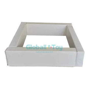High Quality White Color All Foam Square Ball Pit for Kids to Play Indoors Outdoors