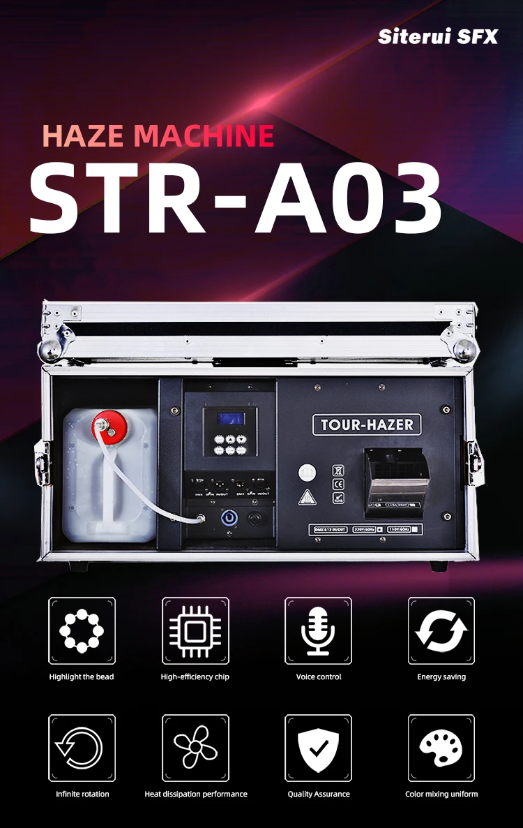 Siterui Sfx 2000w Mist Haze Machine Morning Fog With Flight Case ...