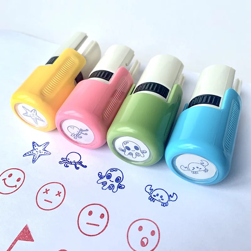 Индивидуальные Детские самочернильные штампы маленькие Мультяшные игрушечные