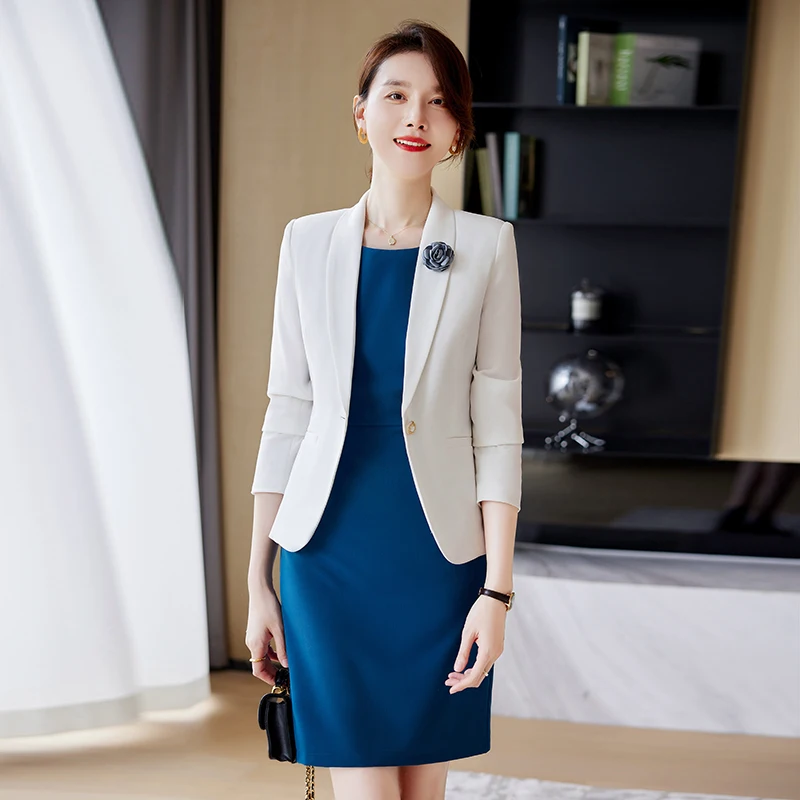 Office Lady New Fashion 2 Piece Set Women Pant Suits Slim Work Wear Office Ladies Long Sleeve Blazer and Skirts Outfits Office Lady New Fashion 2 Piece Set Women Pant Suits Slim Work Wear Office Ladies Long Sleeve Blazer and Skirts Outfits