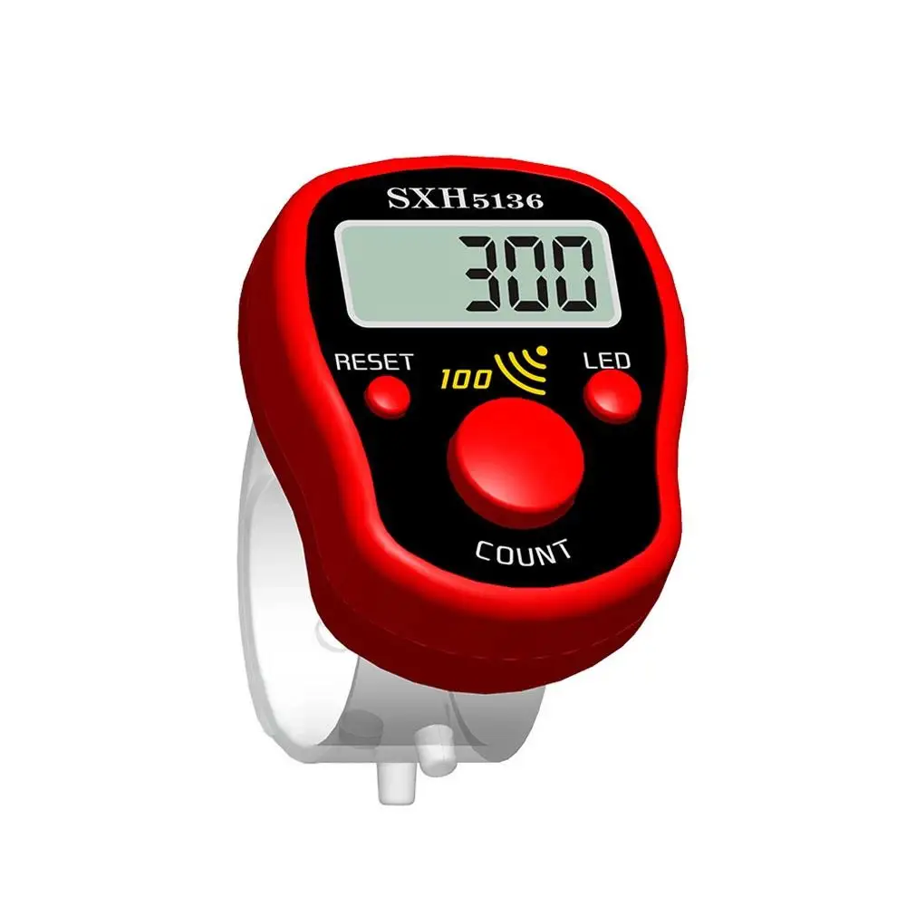 Factory Muslim Tasbih LED Digital Finger Tally Counter Electronic Digital Counter for People Counting