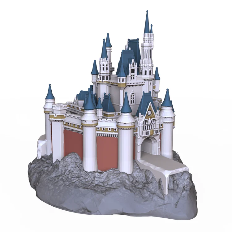 Castell bach wedi'i wneud o resin: Castell Hogwarts, model adeiladu peiriannol 3D, model adeilad bach, cofio am y cyfle, addurniad ar dabl y cartref