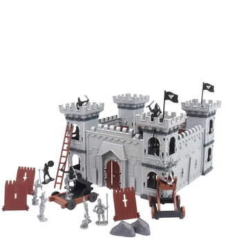 Miniature Toy Castle In A Glass Case Stock Photo - Image Of Model...