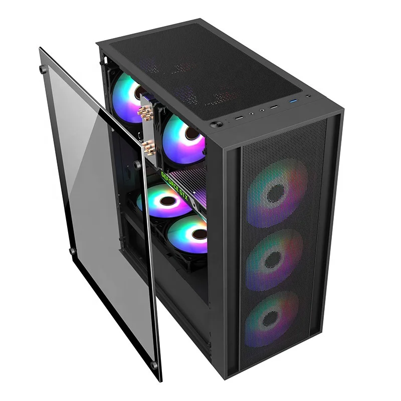 Lovingcool High Quality Computer case Best Buy for Gaming Computer 120mm Fans with 600w aperçu 6
