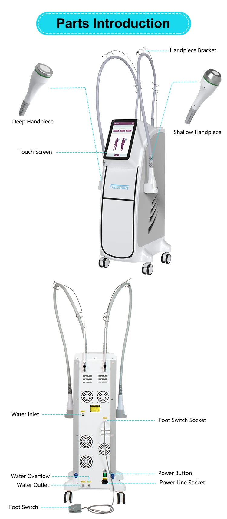 2025 Freeze Wave 2.45GHZ Micro Wave Slimming Machine Esthetician Supplies