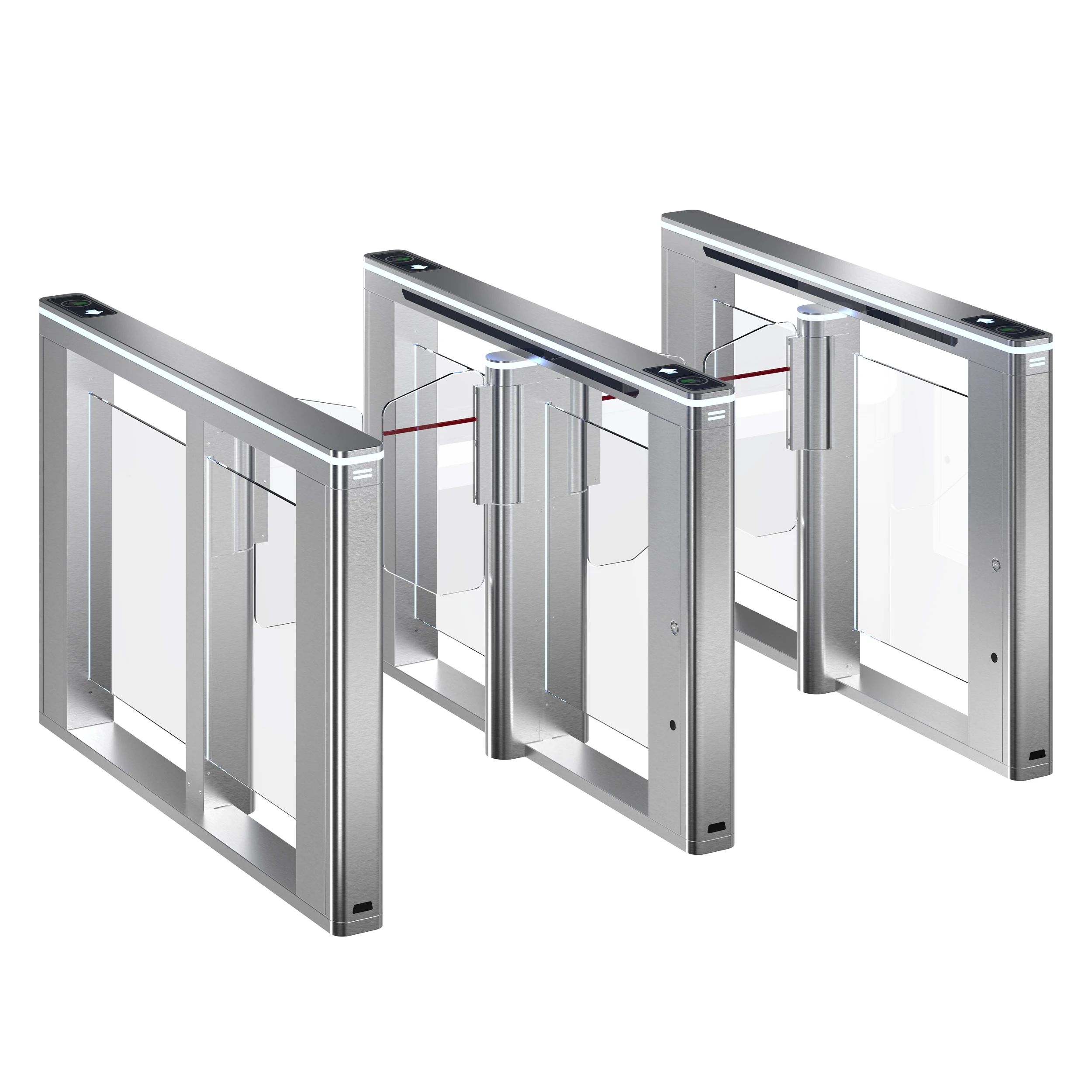 Face Terminal Turnstile Gate Swing Barrier Gate Fast Speed Pedestrian Access Control System