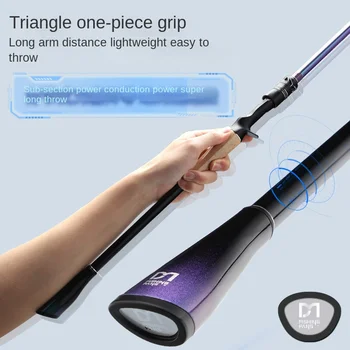 Fuji O Guide Ring Carbon 2-Piece Fishing Rod with Straight Handle & Gun Handle for Perch and Mandarin Fish Remote Throwing – Rod – view 5