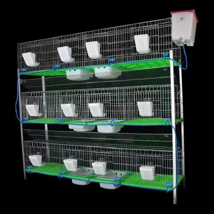 Breeding Rabbit House Attached Nest Box and Rabbit Cages New Product Provided 12 Rabbit Cages Philippines Metal Tube 1 Set