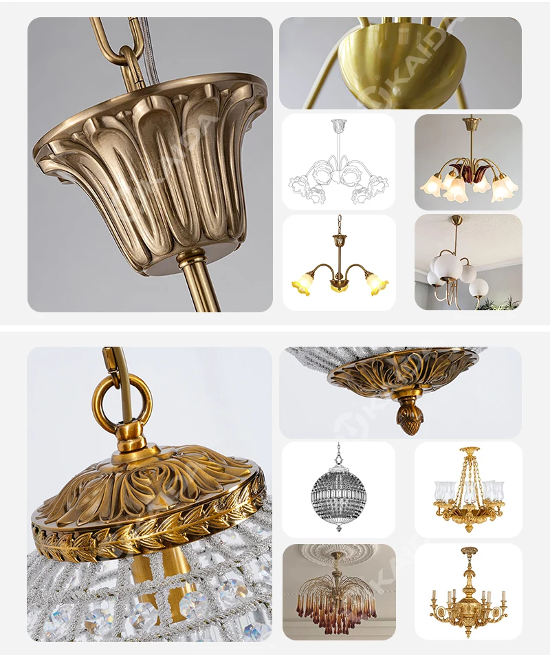 Floral Canopy Chandelier Fixture Cast Solid Brass Ceiling Lamp Canopy
