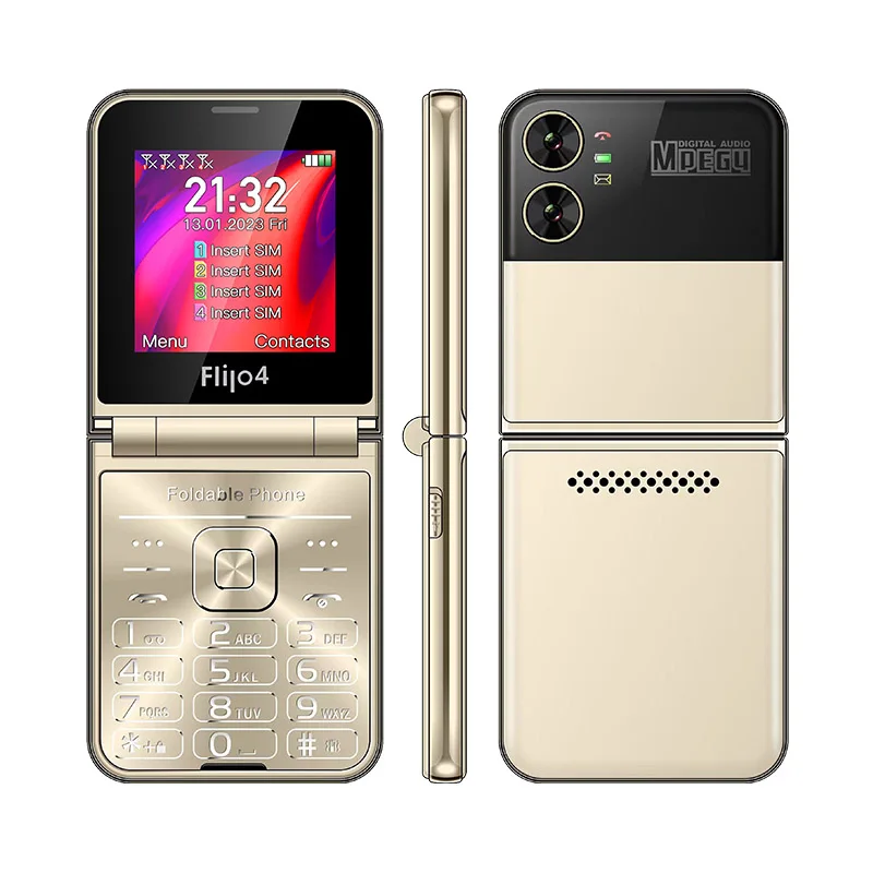 UNIWA F265 4 Sim Card Small Folding Mobile Phones