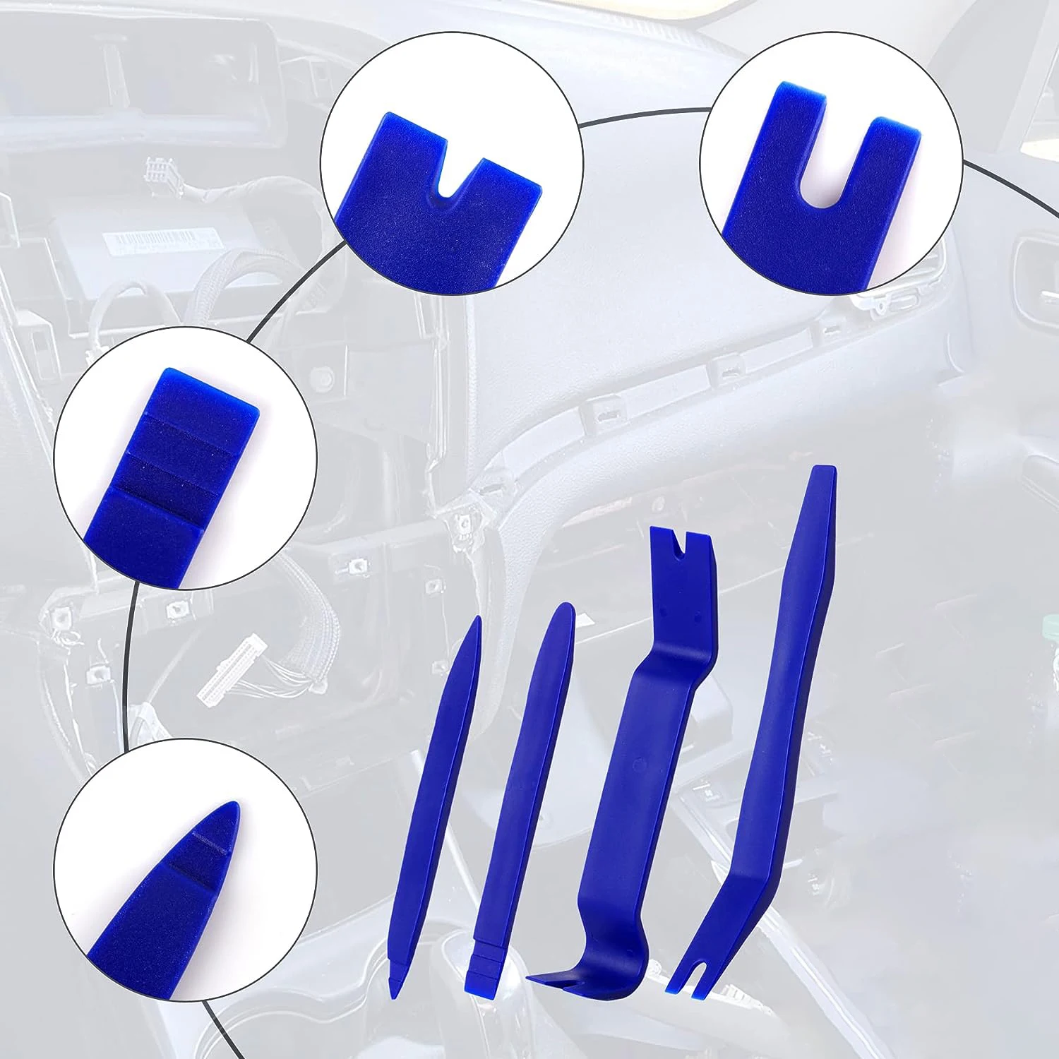 Car Trim Removal Tool Set Hand Pry Bar Panel Door Interior Clip Kit For Panel Di - Foto 8