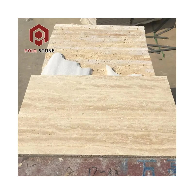 Modern Design Natural Beige Travertine Marble Tiles Polished Exterior Wall Stone for Hotel Use 1-Year Warranty M2 Price-China