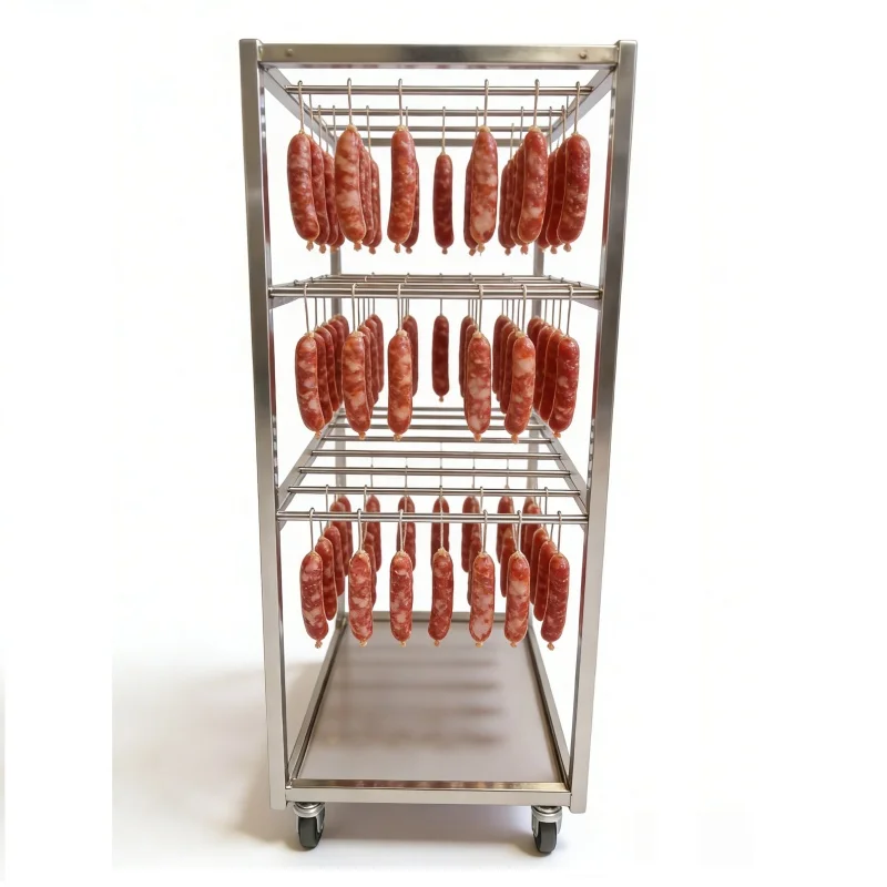 Durable Open Design Stainless Steel Meat Hanging Drying Rack Cart ...