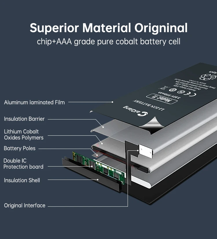 Factory Replacement Mobile Phone Battery For Iphone 6 7 8 8p X Xr Xs 11