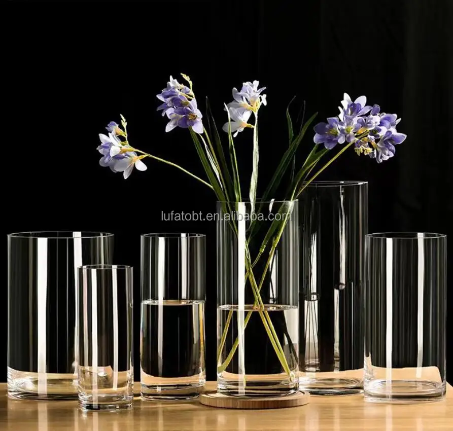 Cheap Simple Cylinder Glass Vase For Flowers Home Decor Buy Cylinder