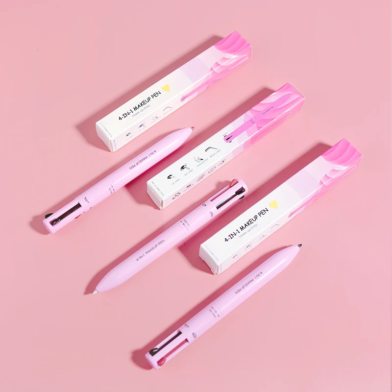 Private Label Beauty Multifunction Highlighter Eyebrows Lipstick Eyeliner Make up Pen Pal Waterproof 4 in 1 Makeup Pen