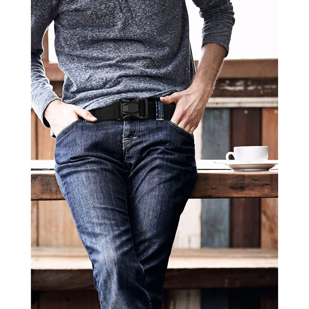 Lightweight Men High-quality Durable Tactical Belt Adjustable Wear-resistant Nylon Web Belt