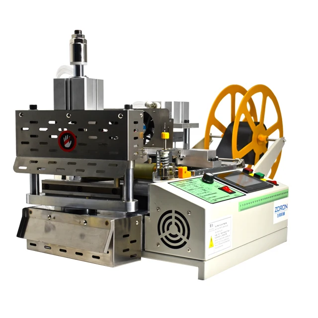 Automatic Computer HOOk & LOOP Tape Cutter Hot&cold Belt Loop Bag Band String Elastic Band Plastic Zipper Satin Cutting Machine