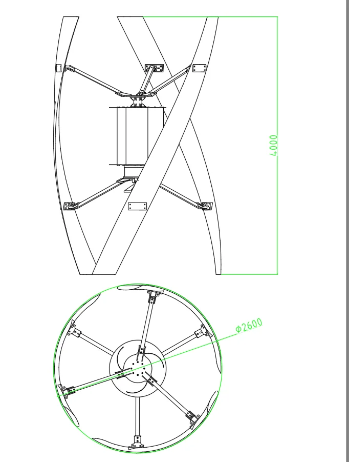 5KW to 20KW Vertical Axial Wind Turbine Generator - 96V to 380V