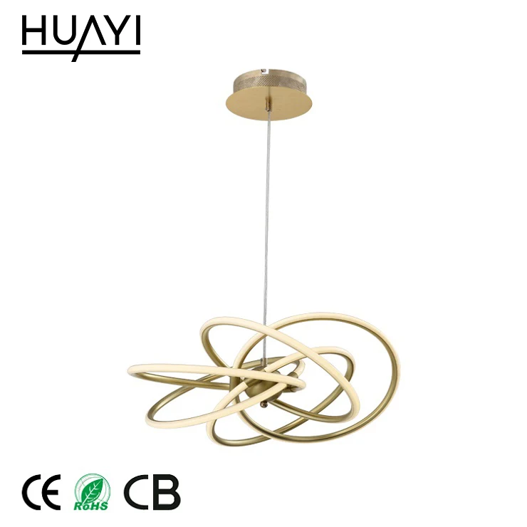 HUAYI European Style Creative Beautiful Modern Bronze Finishing LED Ceiling Lamp