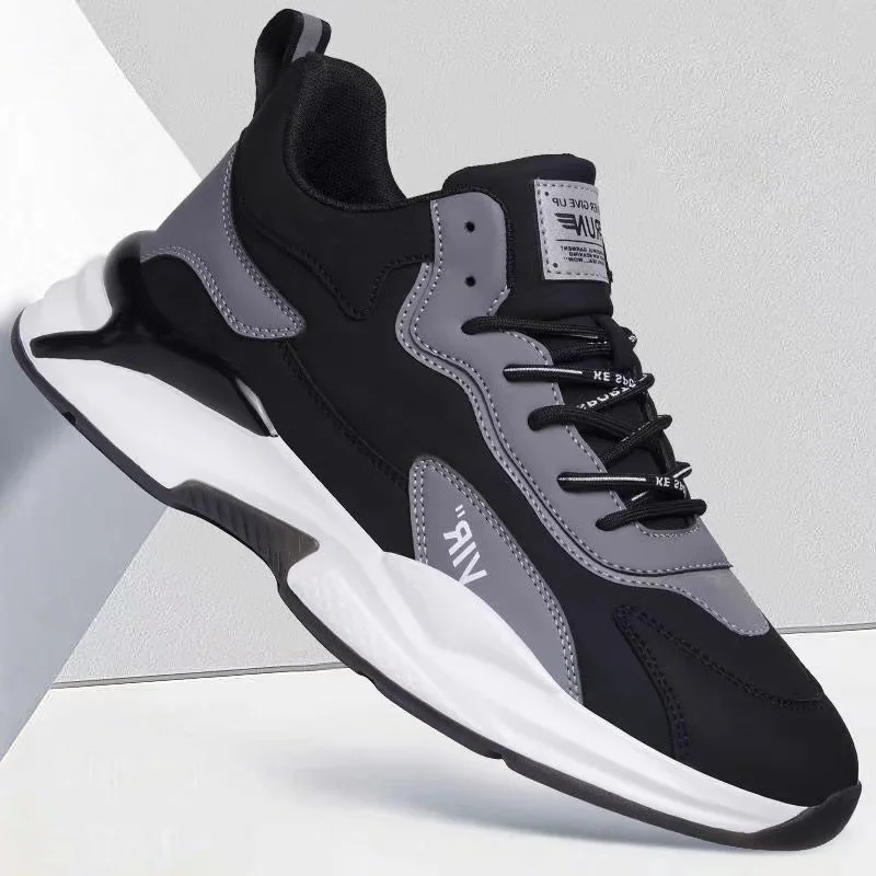 New men's shoes fashion casual sneakers thick soled tide shoes breathable flying woven daddy shoes