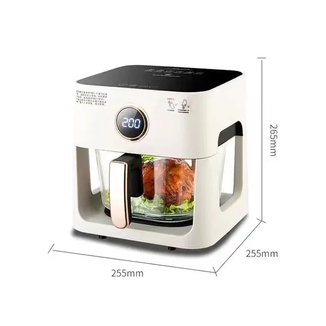 قلاية هواء سعة 4 لتر من الزجاج ، قلاية هوائية ذكية بحجم صغير ، تعمل على  تدفئة الهواء من الزجاج ، تعمل على تنقية الهواء بشكل ذكي ، كما يمكن تقديمها  كهدية