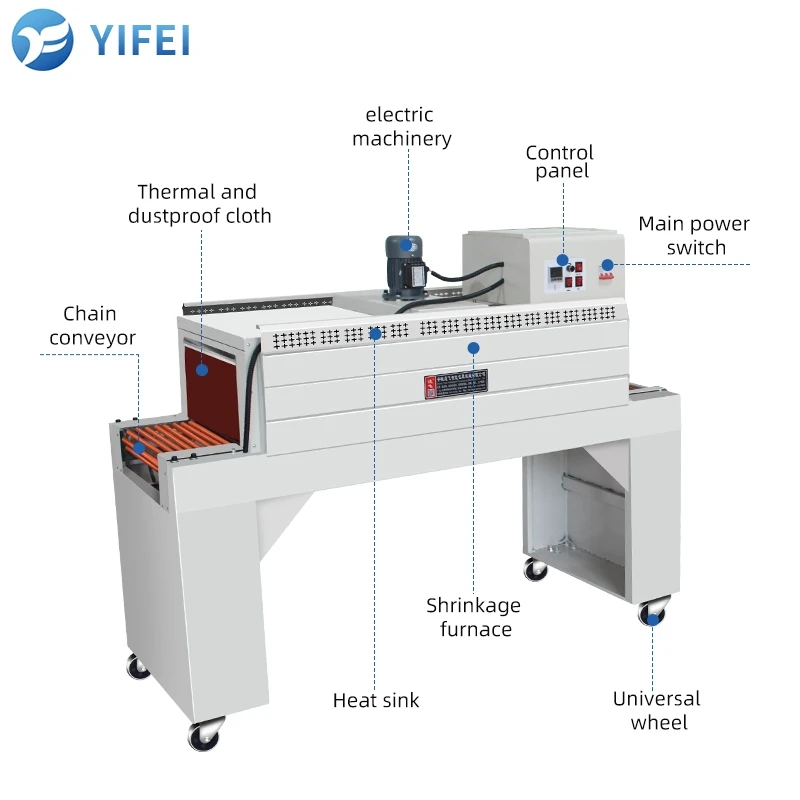 4525 Heat Tunnel Box Plastic Film Shrink Wrapping Machine