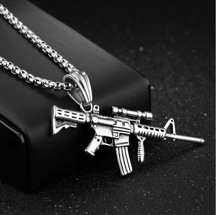 Ar 15 Gun Chain Necklace Buy Ar15 Pendant Online In India India