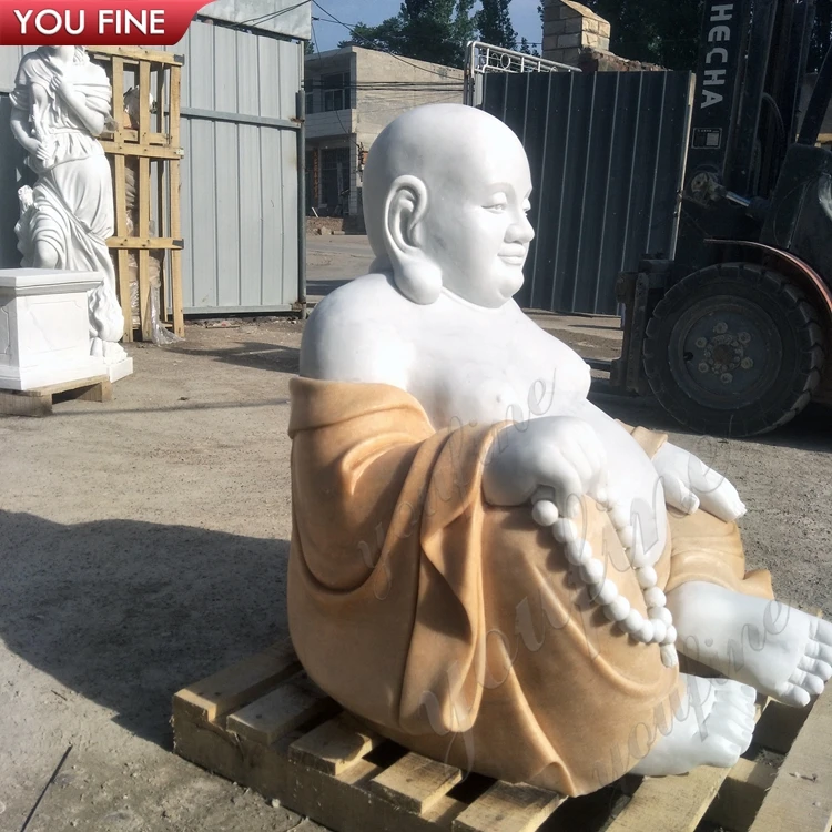 手彫りの屋外庭園用等身大天然石彫刻 大理石弥勒仏像| Alibaba.com