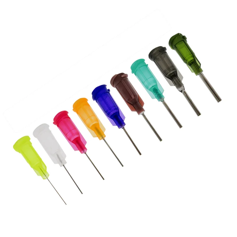 1/2 Inch Threaded Plastic and Stainless Steel Needle Dispensing Blunt Tips Dispensing Glue Needle Industrial Disposable Needle